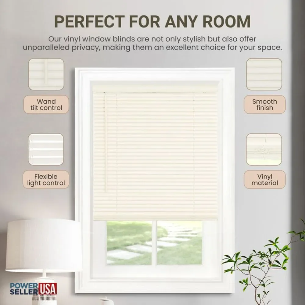 PowerSellerUSA Cordless Window Blinds, Privacy & Light Filtering 1